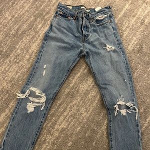 Levi's Wedgie Icon High-Rise Straight Leg Jeans Blue Sz 26